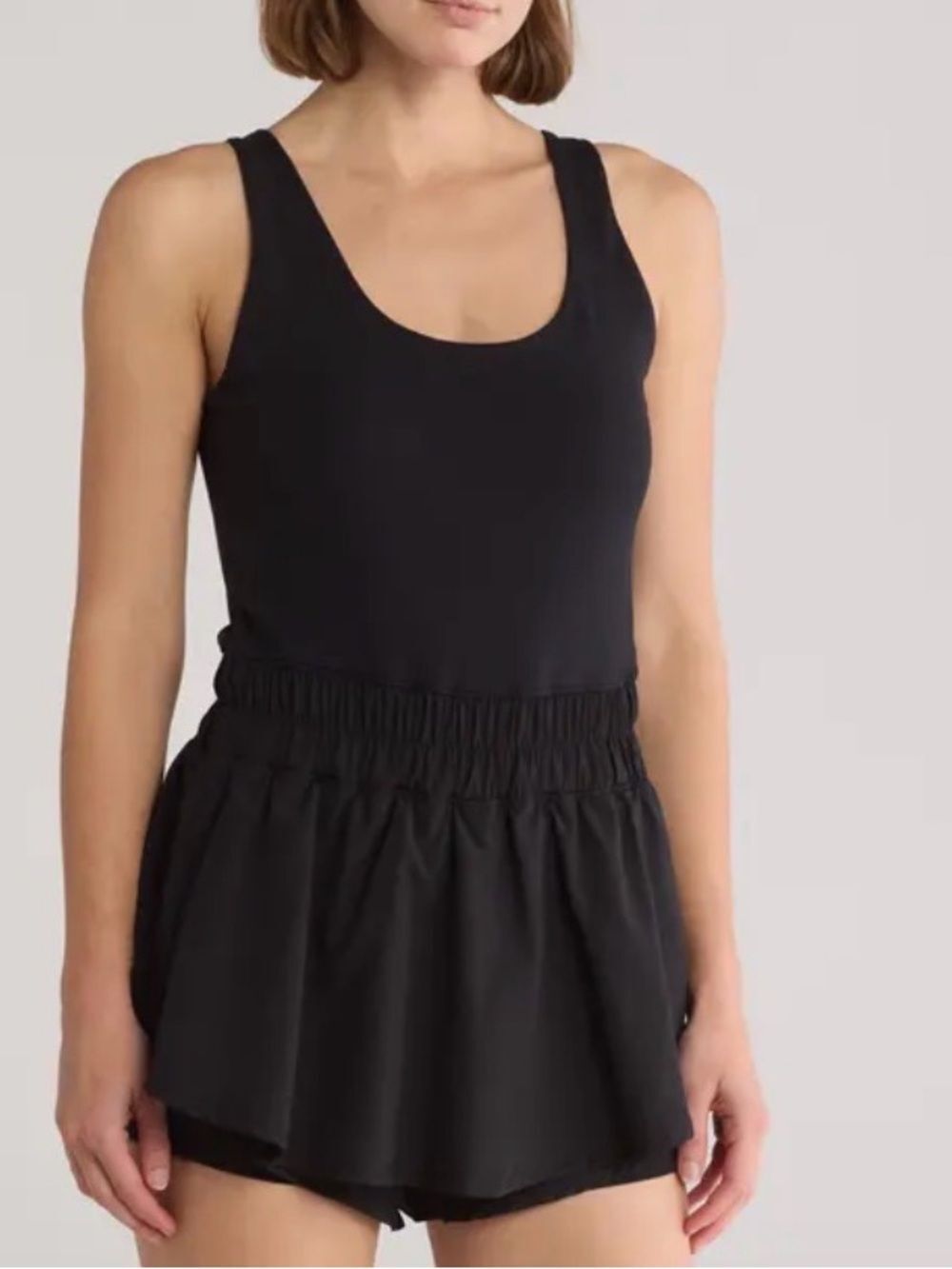 Yogalicious Girls Black Athletic Romper Sz 6-7